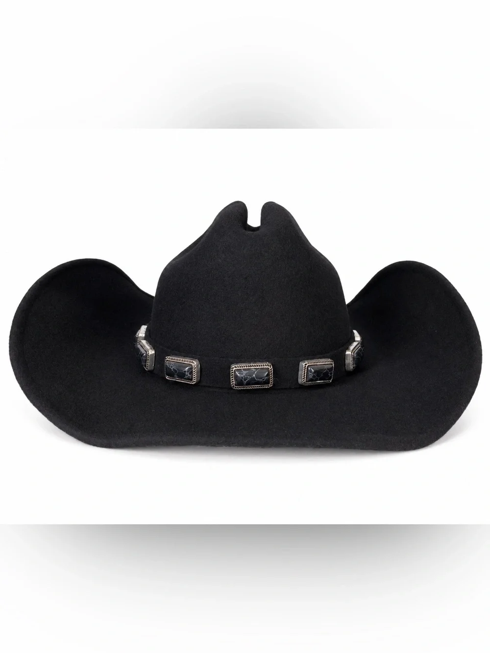 NWT 12th Tribe McGraw True Black Onyx & Wool Cowboy Hat Western OS 55cm